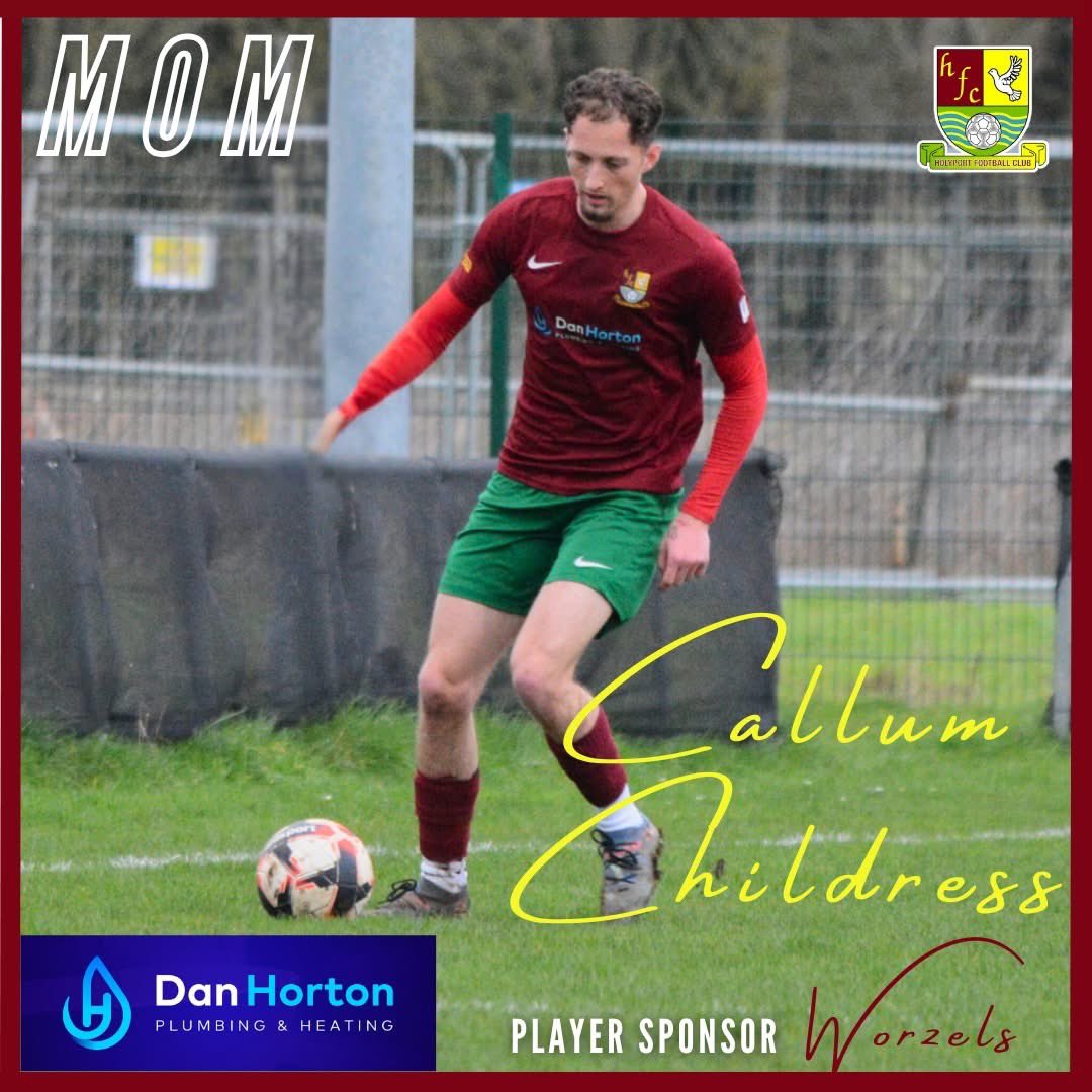 HolyportFC's tweet photo. Yesterday's result wasn't what we'd hoped for but there was one player who stepped into the centre of the park with a solid display and kept working throughout. MOM goes to...

Cal Childress 👏
Sponsor: Worzels

@comcofl @NGUfootballclub @fiberkshire #danhorton https://t.co/fGtrgQ022n