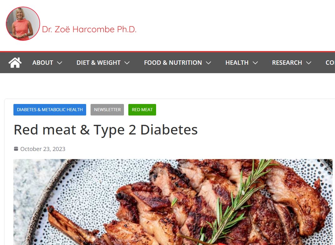 Red meat &amp; type 2 diabetes. The mere idea of one causing the other is bonkers....
