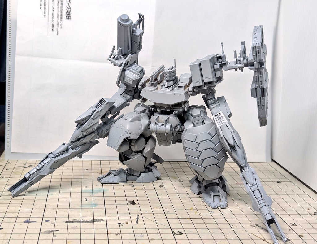 大体表面処理終わってサフ吹いてみたけど、このままでも良いのでは？(いつもの)