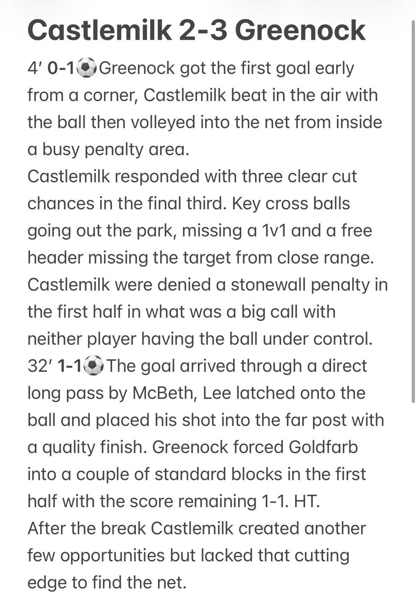 CCFC Saturday tweet media