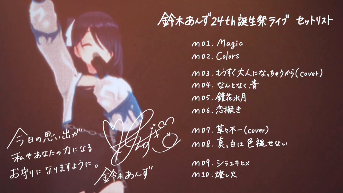 鈴木あんず24th誕生祭ライブ ありがとうございました！！ ※画像に