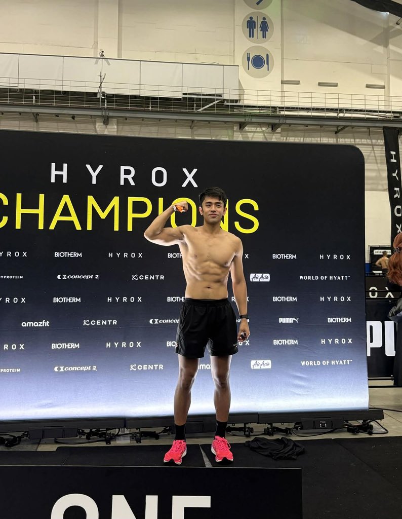 Sparkle_GMA's tweet photo. LOOK: Pambansang Ginoo David Licauco took the top spot as the #1 Filipino in the Men's Open Division in Asia at #Hyrox Taiwan! He cemented his elite status on the global stage too, ranking as the #2 Filipino in the World Overall Open Men's Division. 🏋️‍♂️ https://t.co/7SxMsjPoBc