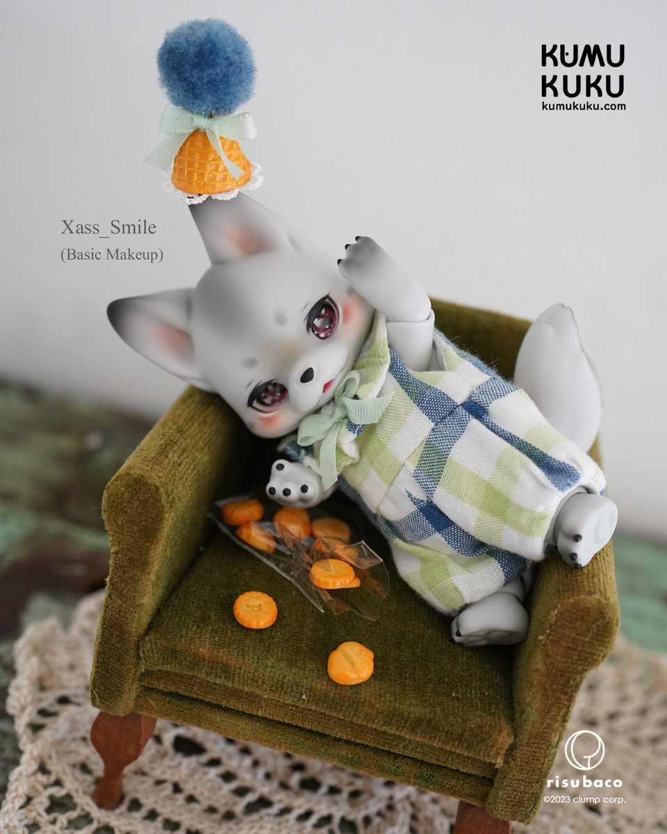 risubaco★webshop【予告】kumukuku "Xass_Bebe Gray"の即納品を明日（3/2）21:00頃にOpenいたします(*'ω'*)♥🐺有料オプションで星空工房レジンアイも一緒にご購入いただけます✨
#kumukuku
#risubaco