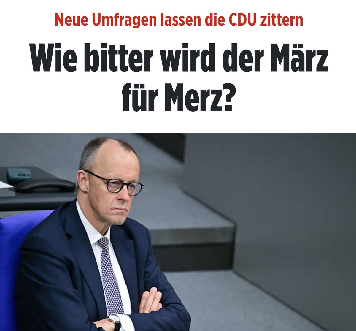 Die CDU hat auf ganzer Linie versagt!
Merz hat gelogen, um an die Macht zu gelangen. Nach der Wahl hat er sämtliche Wahlversprechen gebrochen! Für Deutschland interessiert sich die CDU überhaupt nicht mehr!
Wer jetzt noch die CDU wählt, egal ob im Bund oder auf Länderebene will