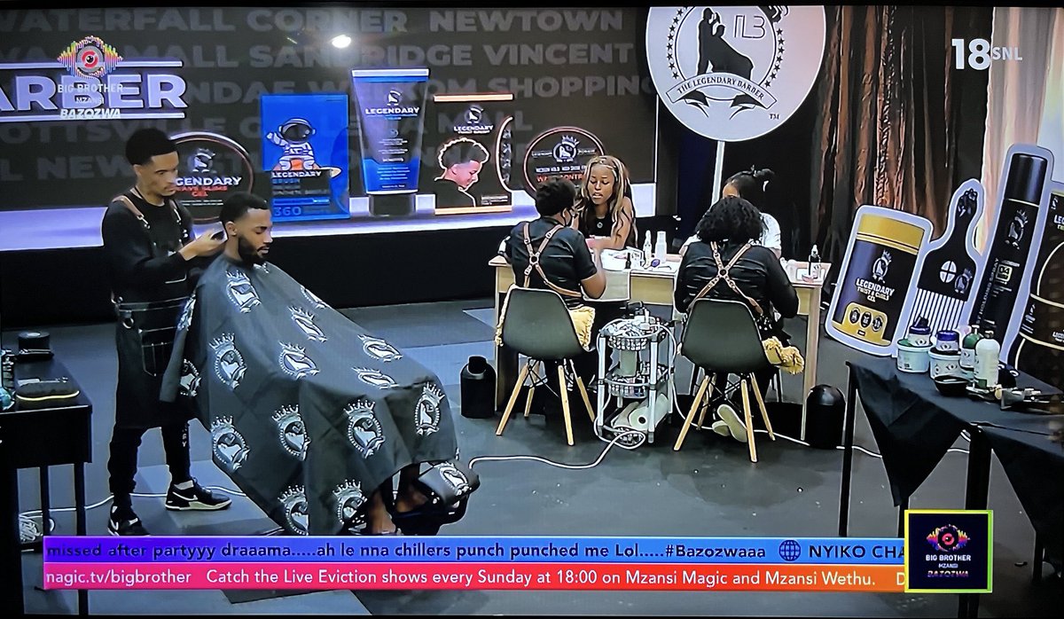 Love that energy ✂️Big shoutout to Legends Barber for keeping the cuts fresh and the vibes even fresher! 💈✨
#BBMzansiS6 is clearly looking sharp thanks to them 😎🙌 #LegendsBarber <a href="/legends_barber_/">Legends Barbershop ™️</a>