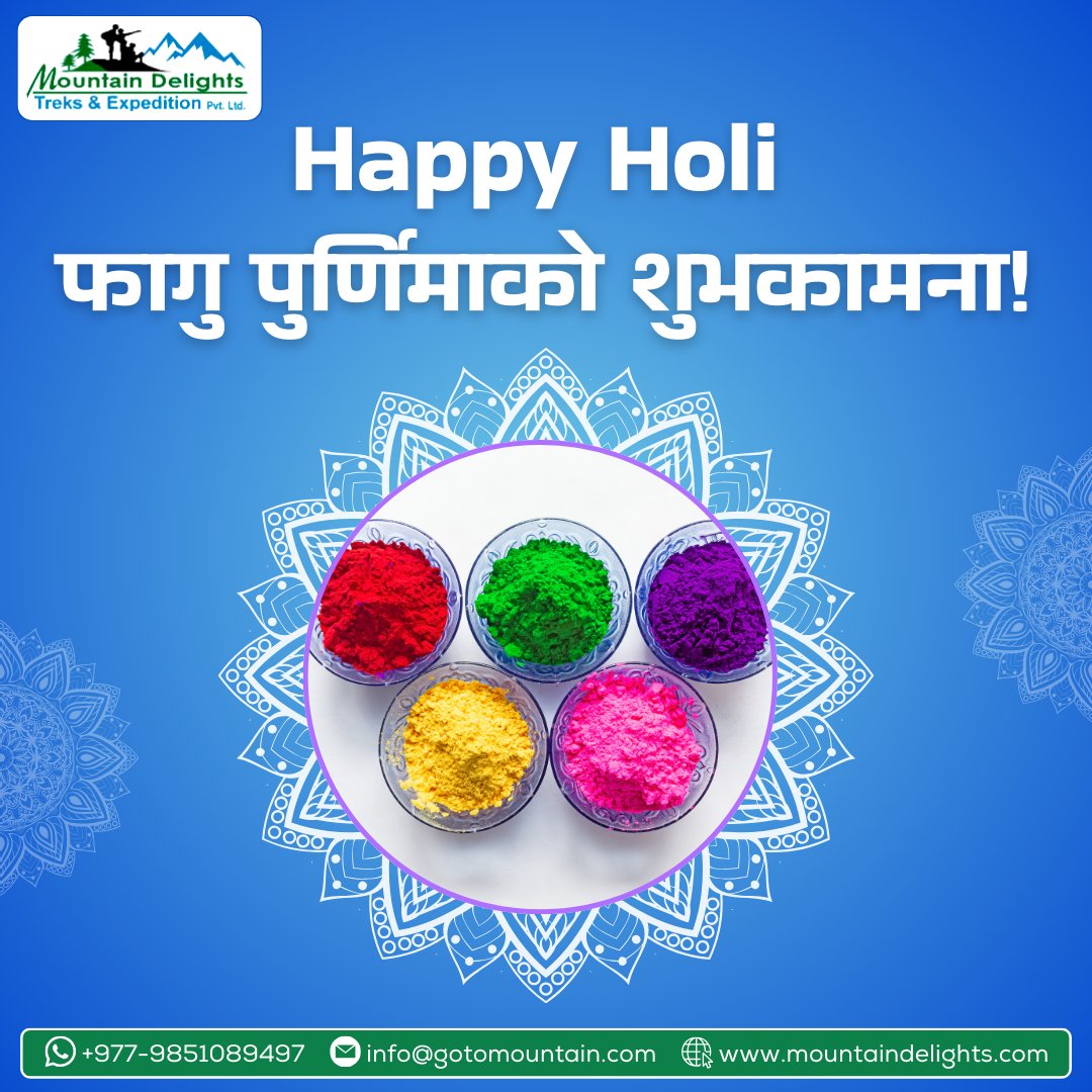 DelightsTrek's tweet photo. "Wishing everyone a vibrant and joyful Holi filled with colorful moments, heartfelt laughter, and beautiful memories that last throughout the year." https://t.co/8PrfSLy0s0
