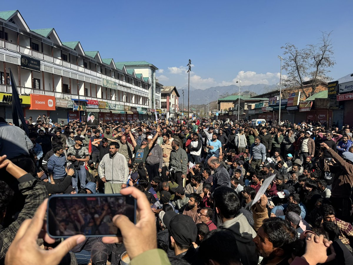 The martyrdom attributed to Ayatollah Seyyed Imam Ali Khamenei serves as a reminder that injustice may seem powerful, but sacrifice and steadfast faith affirm that truth ultimately prevails in history. Joined the protest at Lalchowk Srinagar with fellow brothers