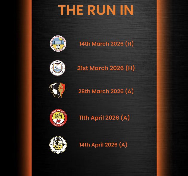 5 massive games to go. Everything to play for 🧡🖤
