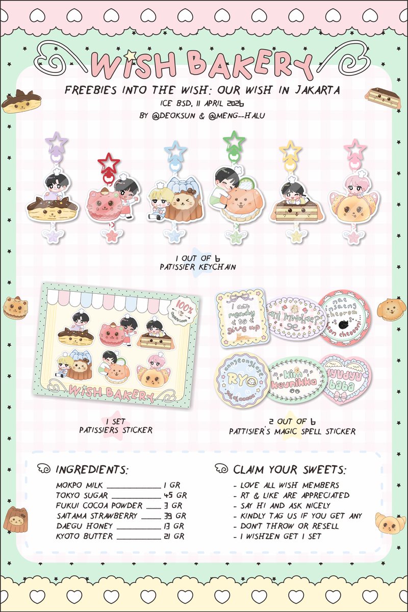 ꒰ა Into The Wish: Our Wish in Jakarta Freebies ໒꒱
── by <a href="/deoksoun/">de | comms open</a> x <a href="/meng__halu/">deffffffffssssss ☀️🌊🏄‍♀️🐚🏝️</a> 

🗓️ April 11th 2026
📍⏰ tba

★ rt &amp; likes are appreciated 
★ limited qty 
★ more details on pic

see you there sugar fairies! ʚ♡ɞ

#INTOTHEWISH_JAKARTA #NCTWISH