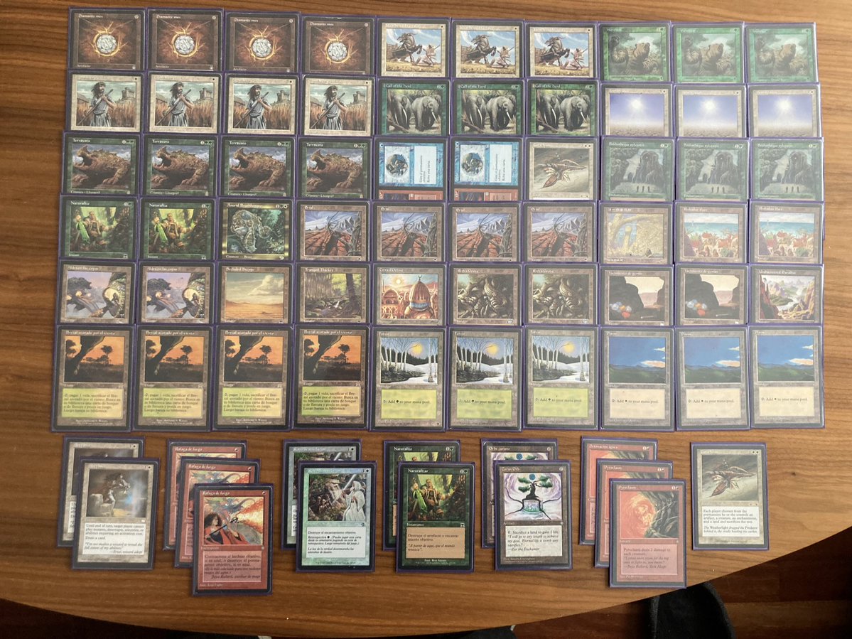 Ayer jugué esta Terrageddon en la jornada de <a href="/PremodernMirari/">Premodern Gasteiz</a> para un 4-1. Victorias contra Stasis, Devourer, Craddle Control y Wildfire MUD (German Dragon). Derrota contra Replenish. En esta ocasión quise probar los fire/ice y el saltamalezas en el main.