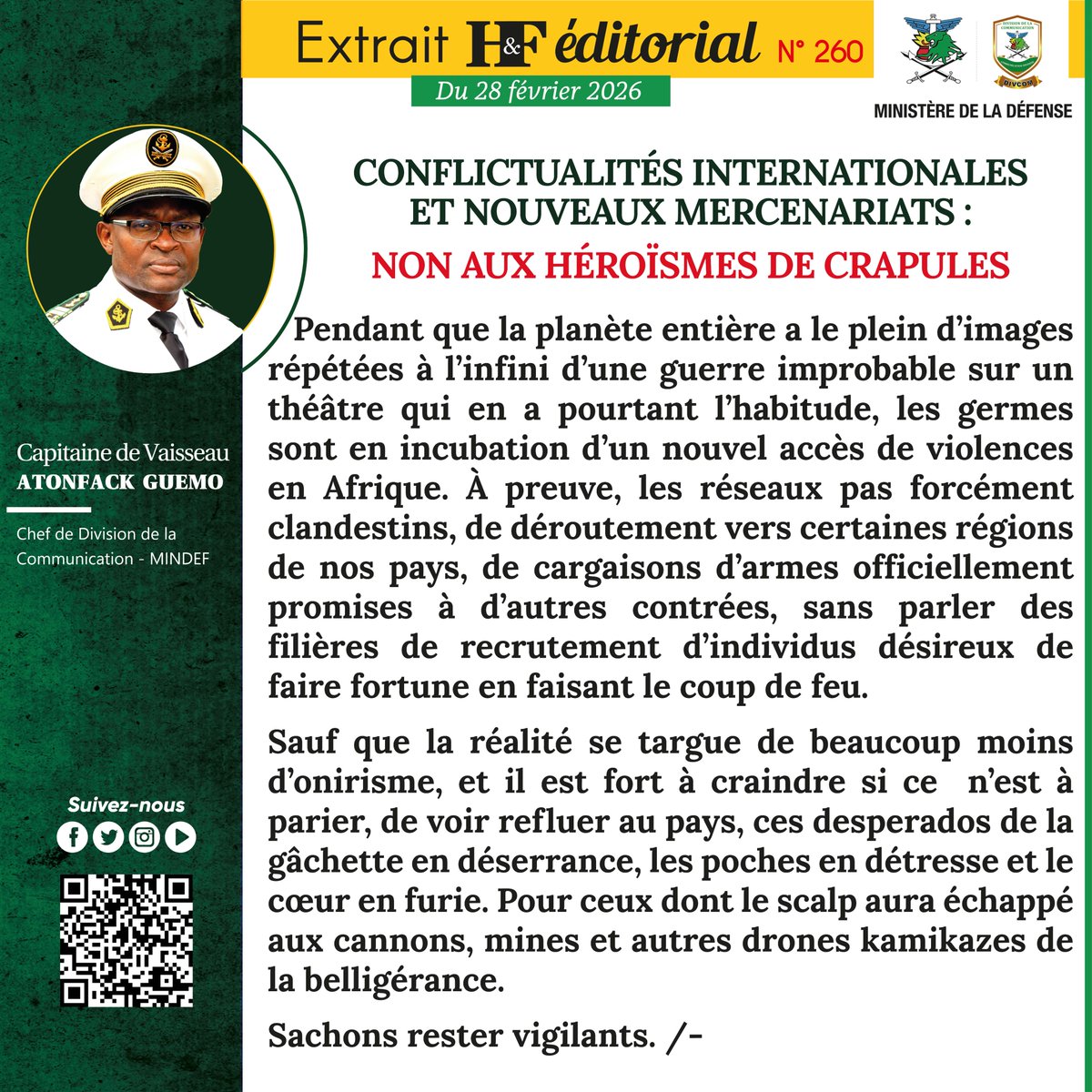 Ministère de la Défense du Cameroun tweet media