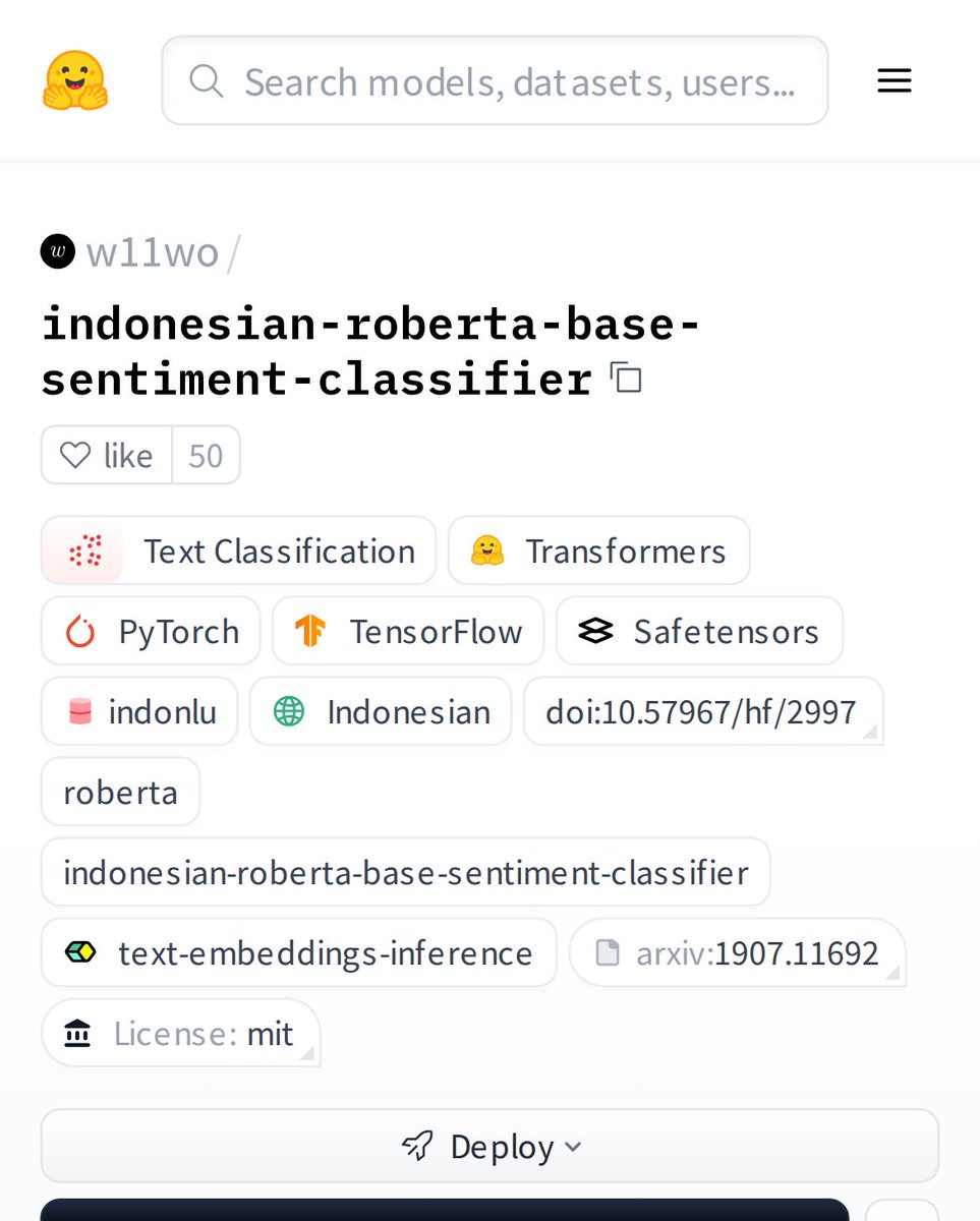 Meet the Indonesian sentiment specialist. This RoBERTa model is fine-tuned specifically for Indonesian text classification. It's a game-changer for understanding sentiment in Southeast Asia's largest digital market.