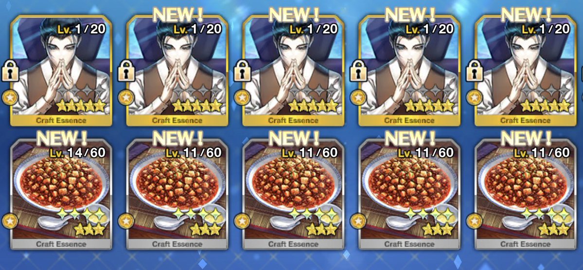 新礼装のホームズ、食べ物と合わせるといただきますしてるみたいで面白いw