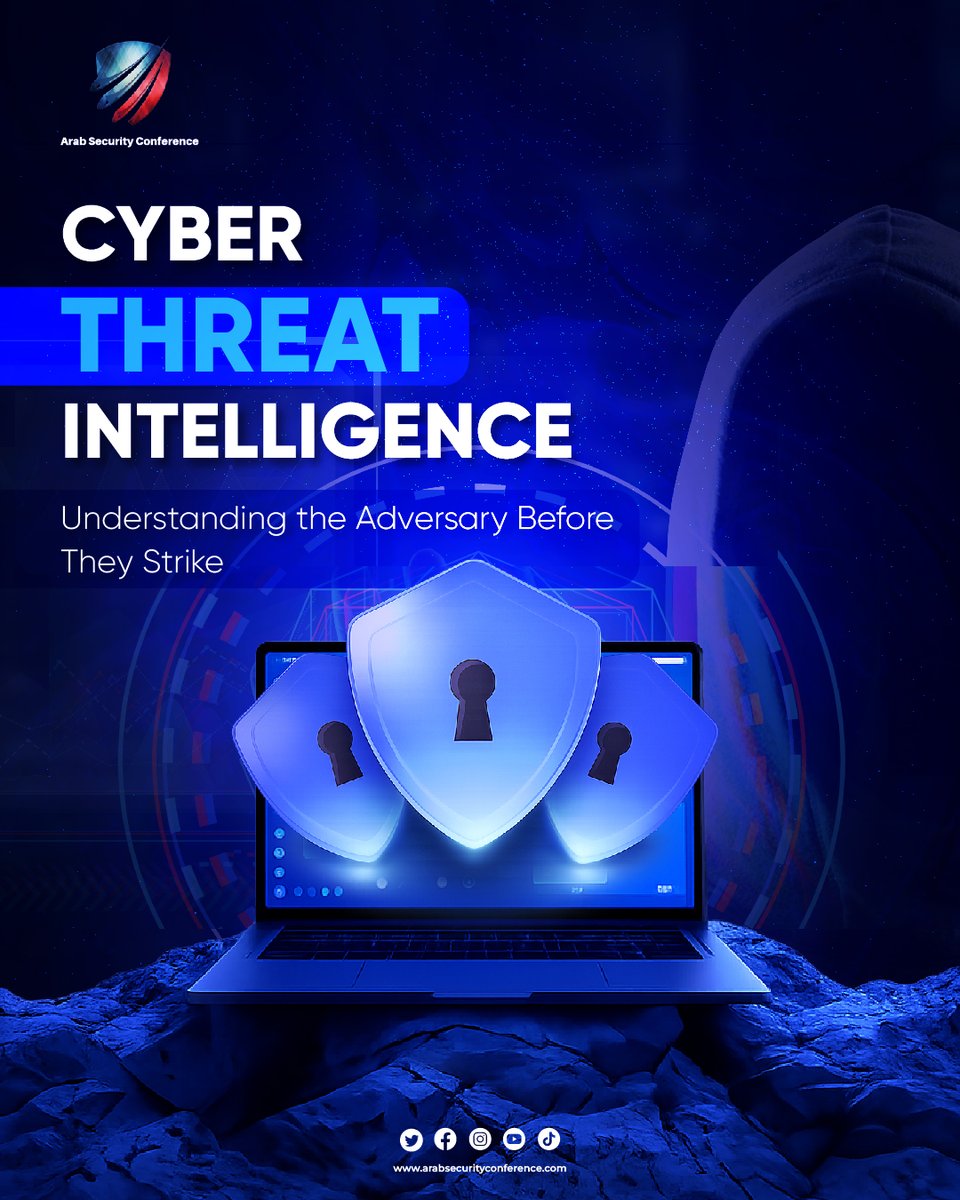 ArabConf's tweet photo. (CTI) goes beyond collecting indicators of compromise.
At the Arab Security Conference, this domain examines how intelligence-driven security enables organizations to anticipate threats — not just react to them.
#ArabSecurityConference #CyberThreatIntelligence #ThreatIntelligen https://t.co/0BGCfwURuo