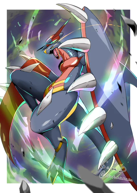 メガガブリアスZ #pokemonfanart #ポケモンイラスト