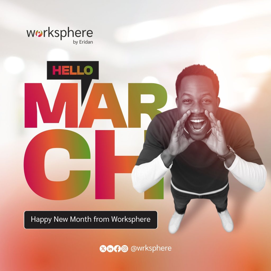 Wrksphere's tweet image. Hello March.
Fresh focus. Clear goals. Bigger results.

Let’s get to work. 💼

#HelloMarch #NewMonthEnergy #Worksphere