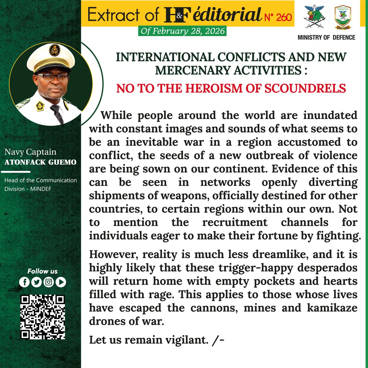Ministère de la Défense du Cameroun tweet media