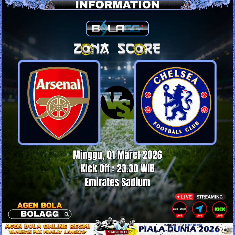 zonascore's tweet photo. 🌟LIVE STREAMING 🌟

ARSENAL VS CHELSEA
01.MARET.2026
23:30 WIB

Link : 
📎 https://t.co/vuoS6EW65X
📎 https://t.co/EorILNoNph https://t.co/2EBezg4CUY