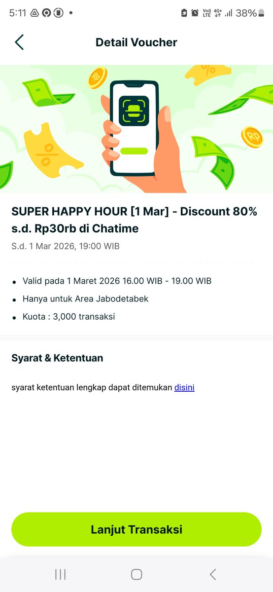 discountfess's tweet photo. SPILL SUPER HAPPY HOUR CHATIME DARI SUPERBANK 🔥

💰 Harga mulai 5RB
💸 Diskon 80% s.d 30RB
⏰ 16.00 – 19.00 WIB
📍 Jabodetabek
📅 28 Feb – 1 Mar 2026 & 7 – 8 Mar 2026

Strateginya: dateng sore, bayar pakai QRIS Superbank.
Simple tapi satisfying 😭

Save dulu biar nggak kelewat jamnya!