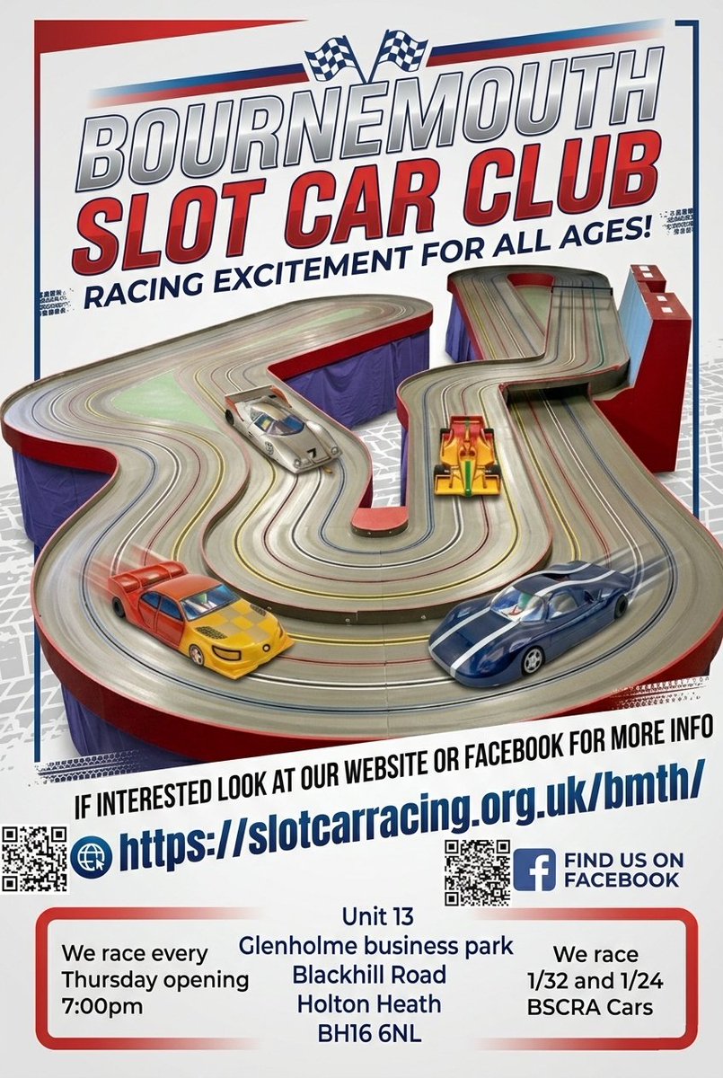 markiem35's tweet photo. Please share this as we're looking for new club members to join us.  So if you like slot car racing or have a scalextric set at home then this might be for you. So come along we are a very welcoming slot car club and happy to answer any questions and lend cars for you to try. https://t.co/pfZSWQI6Dq