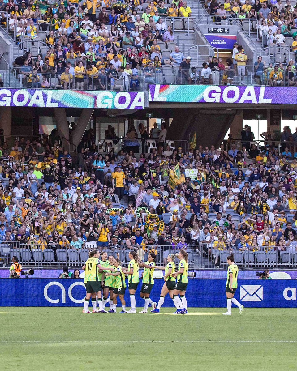 football360au's tweet photo. 20 years ago, Australia hosted an Asian Cup that didn’t draw 30,000 across the entire tournament.

Tonight, the 2026 opener has already eclipsed that.

Over 44,000 packed into Perth Stadium to watch Sam Kerr score for the Matildas.

That's not just growth. It's a movement.

Built by the trailblazers who changed the game forever.

Matildas v Philippines LIVE: https://t.co/WL0LIrc8aY

📸 Ranin Kousar