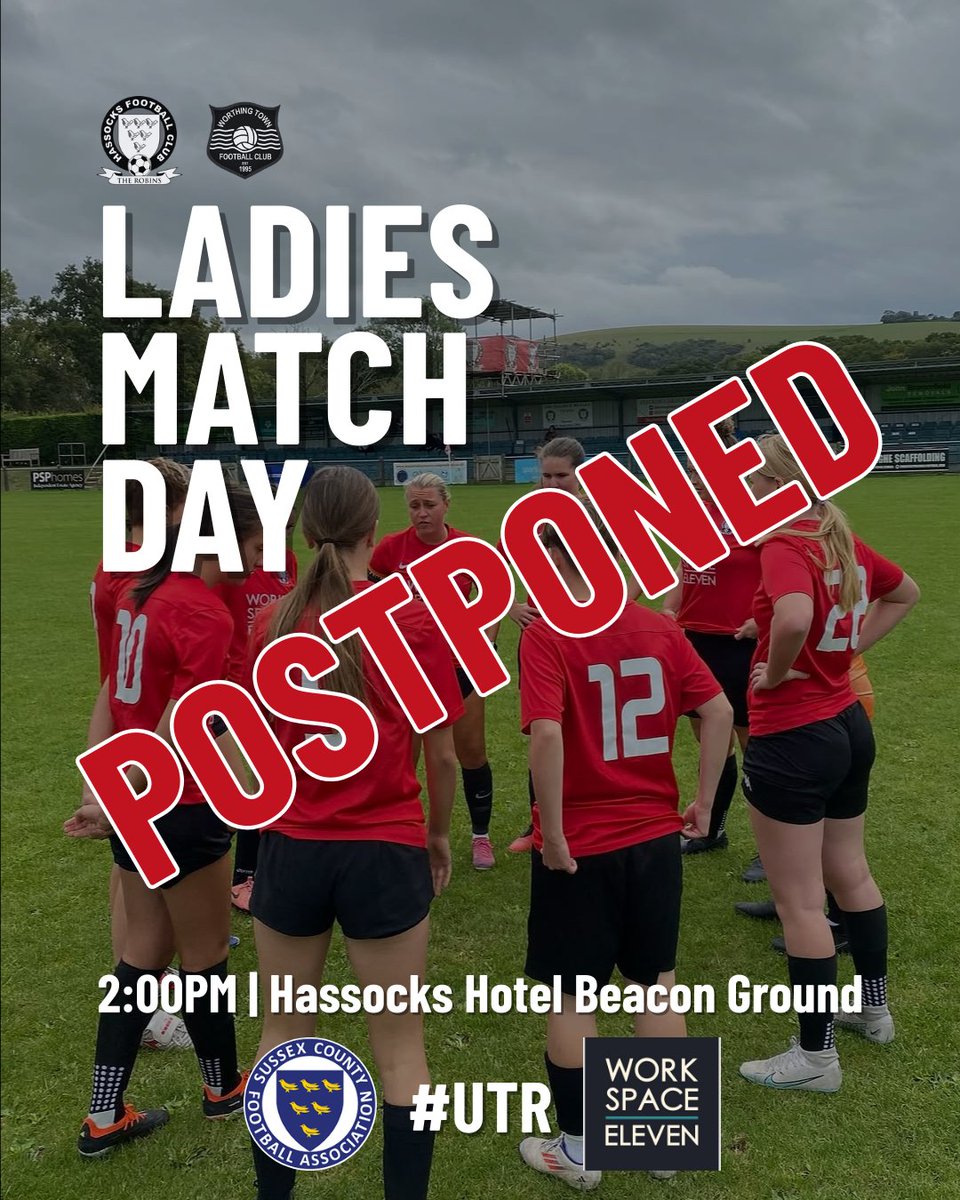 hassocksfc's tweet photo. Unfortunately, our Ladiesβ Sussex Womenβs Challenge Cup Semi-Final has been postponed.
A new date will be confirmed in due course. Thank you for your understanding and continued support π΄βͺοΈ
#HassocksFC #UTR #FixtureUpdate #WomensFootball #CupFootball https://t.co/dlXkHP3Ib3