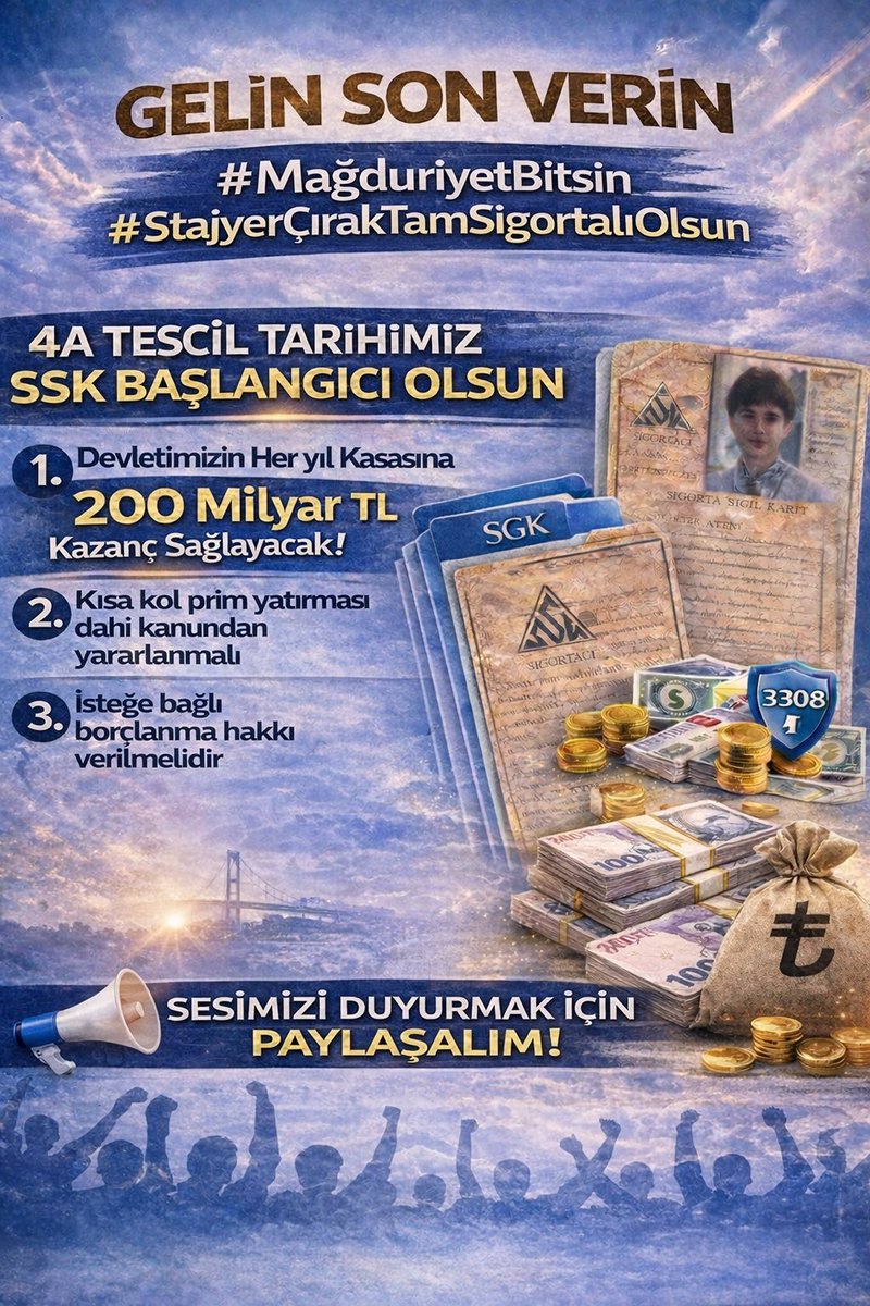 Qzdemirmustafa's tweet photo. Çalışanın büyüğü küçüğü, sigortanın da uzunu kısası olmaz! 
Sayın;
@zorlu77 @mhpvahitkayrici
@Akparti 
@RTErdogan
@dbdevletbahceli
@isikhanvedat
@_cevdetyilmaz
@UlviYonter 
@hlmdrgn 
@erkanakcay45
@KverSemih
Gelin Son Verin
#MağduriyetBitsin
#StajyerÇırakTamSigortalıOlsun https://t.co/iM6JEwH368