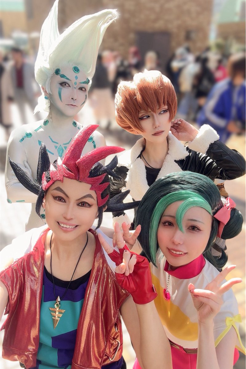 mym11tenki's tweet photo. 遊戯王ゼアル コスプレ| Yu-Gi-Oh! ZEXAL Cosplay

今日は #アコスタ池袋 でゼアルあわせ🍙🌈
遊馬とアストラルはもちろん、小鳥とベクターも加わって✨みんなでかっとビング‼️✊🏻✨

#mayumecos #YuGiOhCosplay https://t.co/n9YjtysPKP