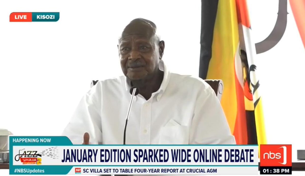 nbstv's tweet photo. President @KagutaMuseveni: Me I’m going to go to Heaven. When I get to Heaven; God will ask me what I did on earth; and I will tell him of the efforts and programs I put up. Almighty already knows because he is seeing what I’m doing.

#JazzWithJajja #NBSUpdates https://t.co/RhxPE7R3Yx