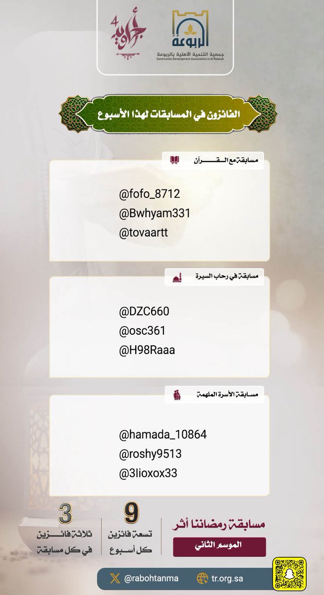 جمعية التنمية الأهلية بالربوعة tweet media