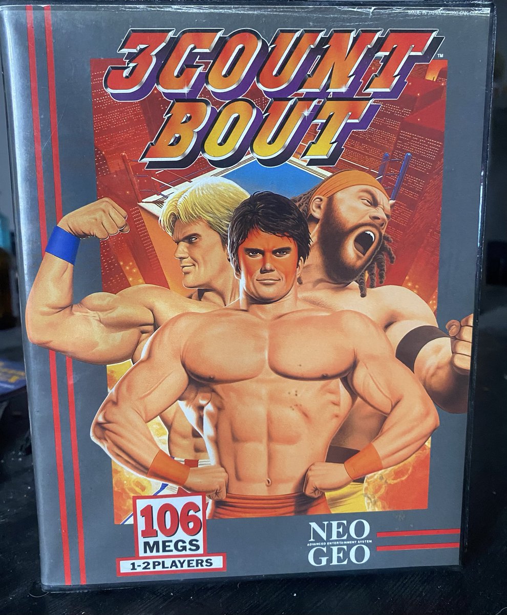 kyenprod's tweet image. #ZoomSurTaCollection On va sur la #Snk #NeoGeo  #Aes avec le jeu 3 Count Bout, Le catch à l’ancienne !!!