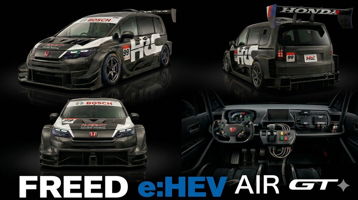 KoFour_GT5's tweet photo. HONDA FREED e:HEV AIR GT
(Google Gemini使用)
 #カーコラ #架空仕様 #Gemini https://t.co/MpNn2cPLcX