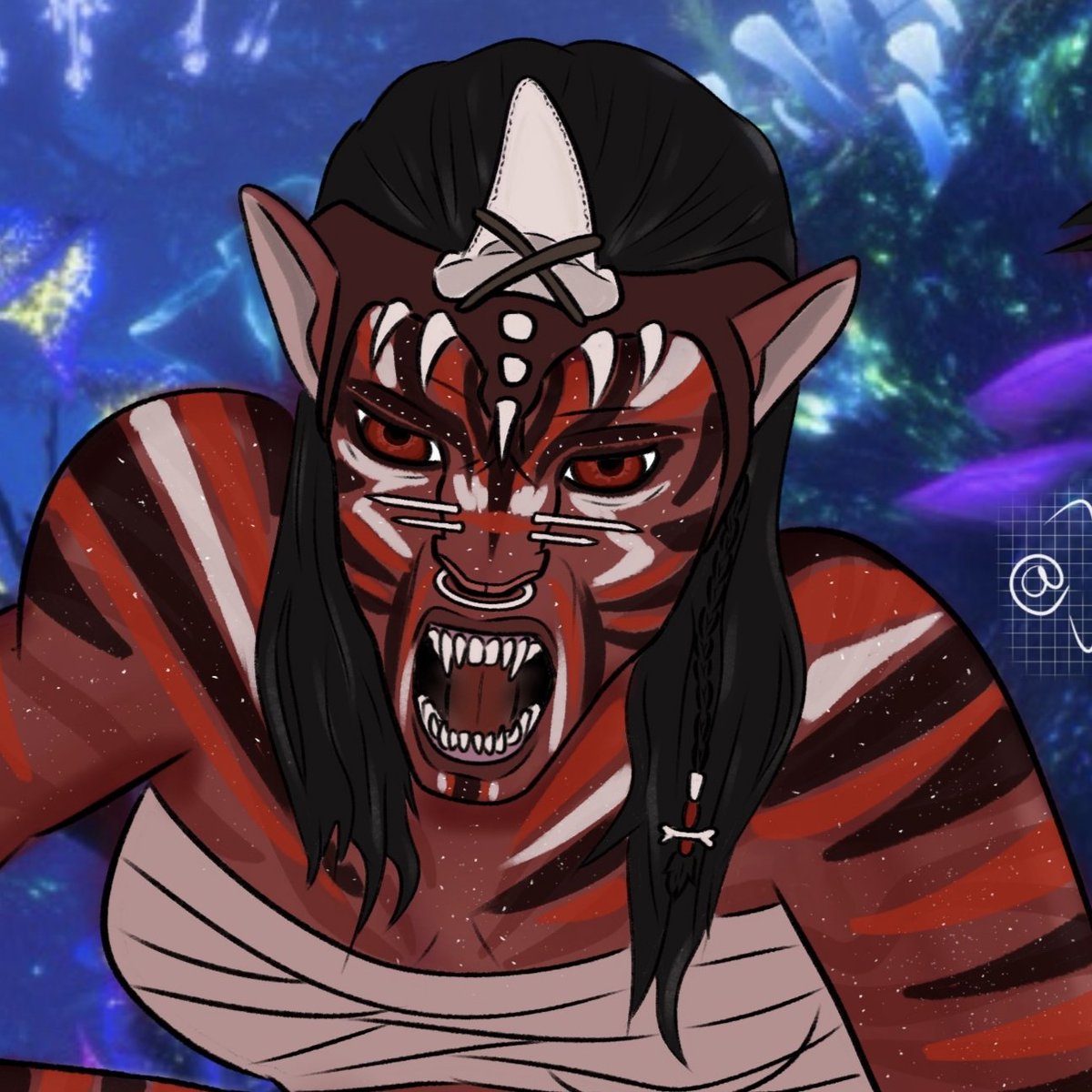 JadedRivers's tweet photo. #OC Rrì'teya, the heir of the Ralu'teyan tribe. (Or Kxan'Rrta "Blood-Walkers" tribe). #Procreate #artist #digitalartwork #AvatarFireAndAsh https://t.co/fFWfi7wtOl