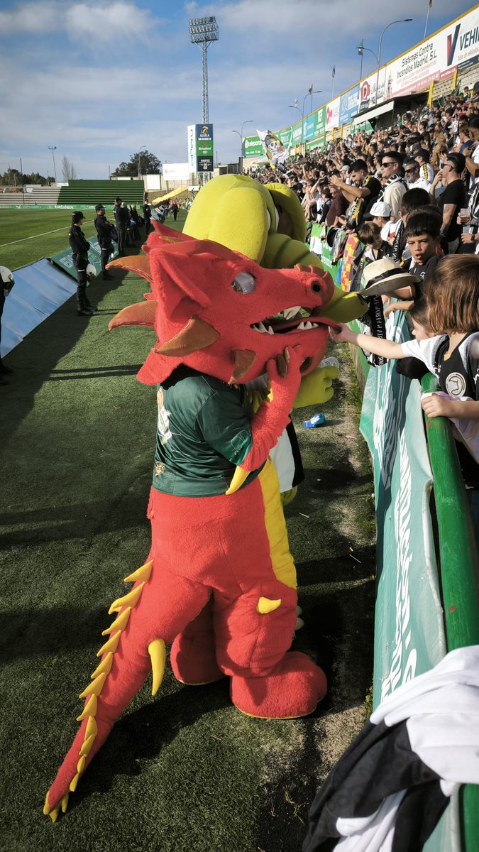 caecobashi's tweet photo. Ayer  @dragoncitocpc  y @OficialEcotin  disfrutaron juntos de una buena previa en Cáceres con las dos aficiones que se lo pasaron en grande , enhorabuena a las dos mascotas ,y aprovecho para animar a las mascotas de otros clubes ,podemos hacer cosas bonitas ,reposteen por fi 😊 https://t.co/pWNRth346K