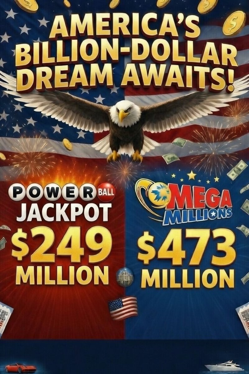 🦅 Billion-Dollar Dreams Start Here 💰✨

Powerball → $249M 
Mega Millions → $473M
Huge jackpots rolling right now…

New Lancellot community forming on Telegram
Join for lottery vibes, group chats, updates &amp; fun discussions around the big games.

🔗 t.me/lancellotco