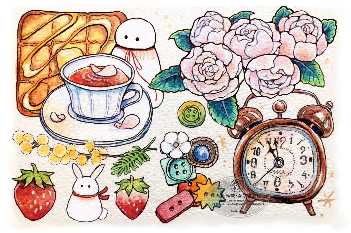 2026年のカレンダーの3月です。ミモザの花が咲き始めましたね...！✨️