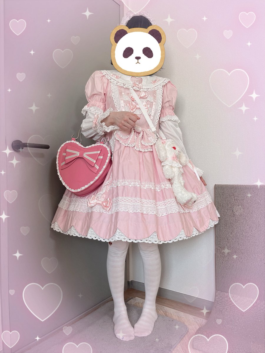 本日のコーデ💓 くみゃちゃんのHeart Sugar Decorationワンピ着ました