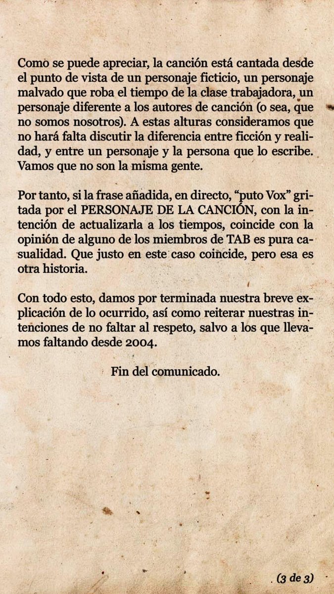 COMUNICADO: en defensa de las graves acusaciones recibidas