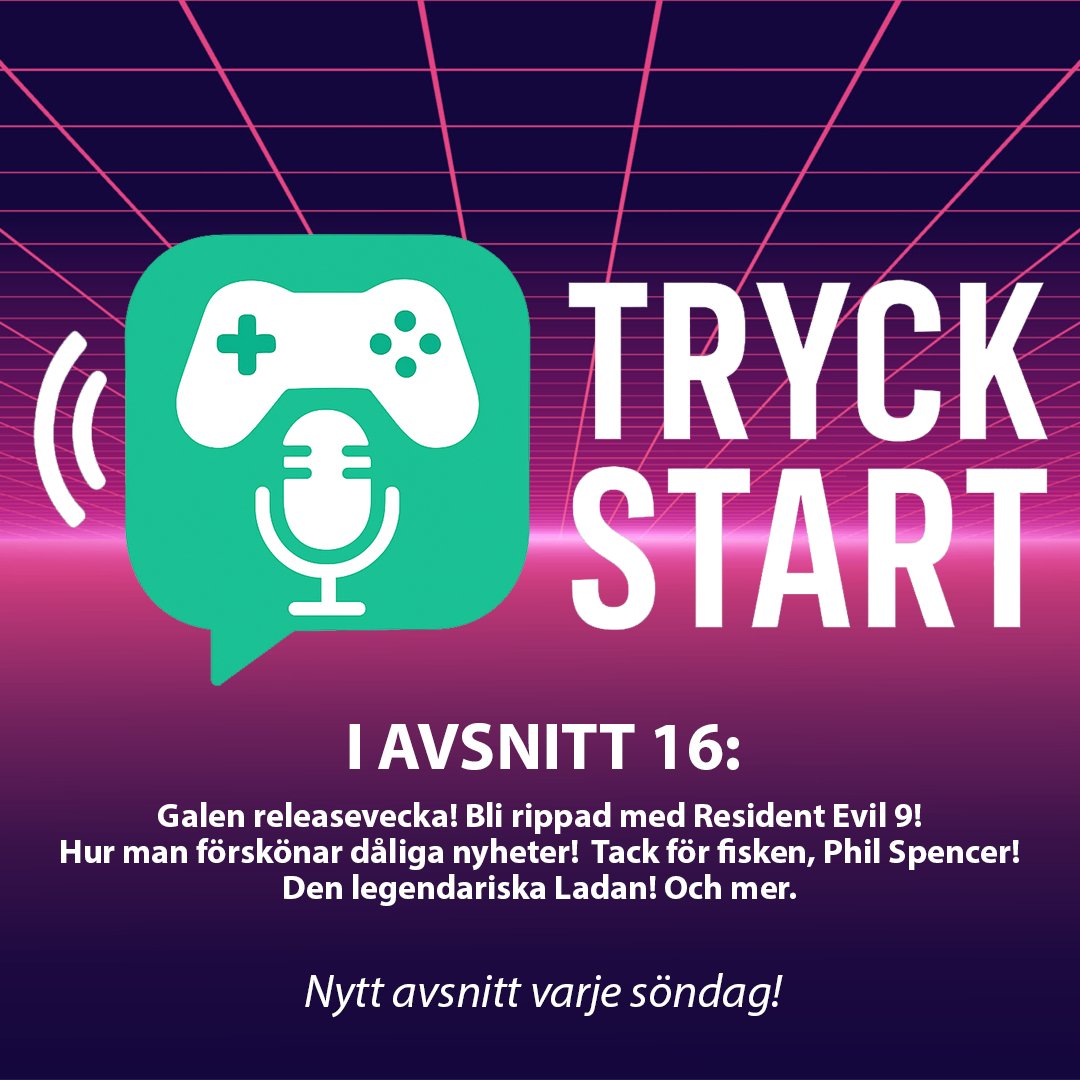 Tryck Start: En podd om spel! tweet media