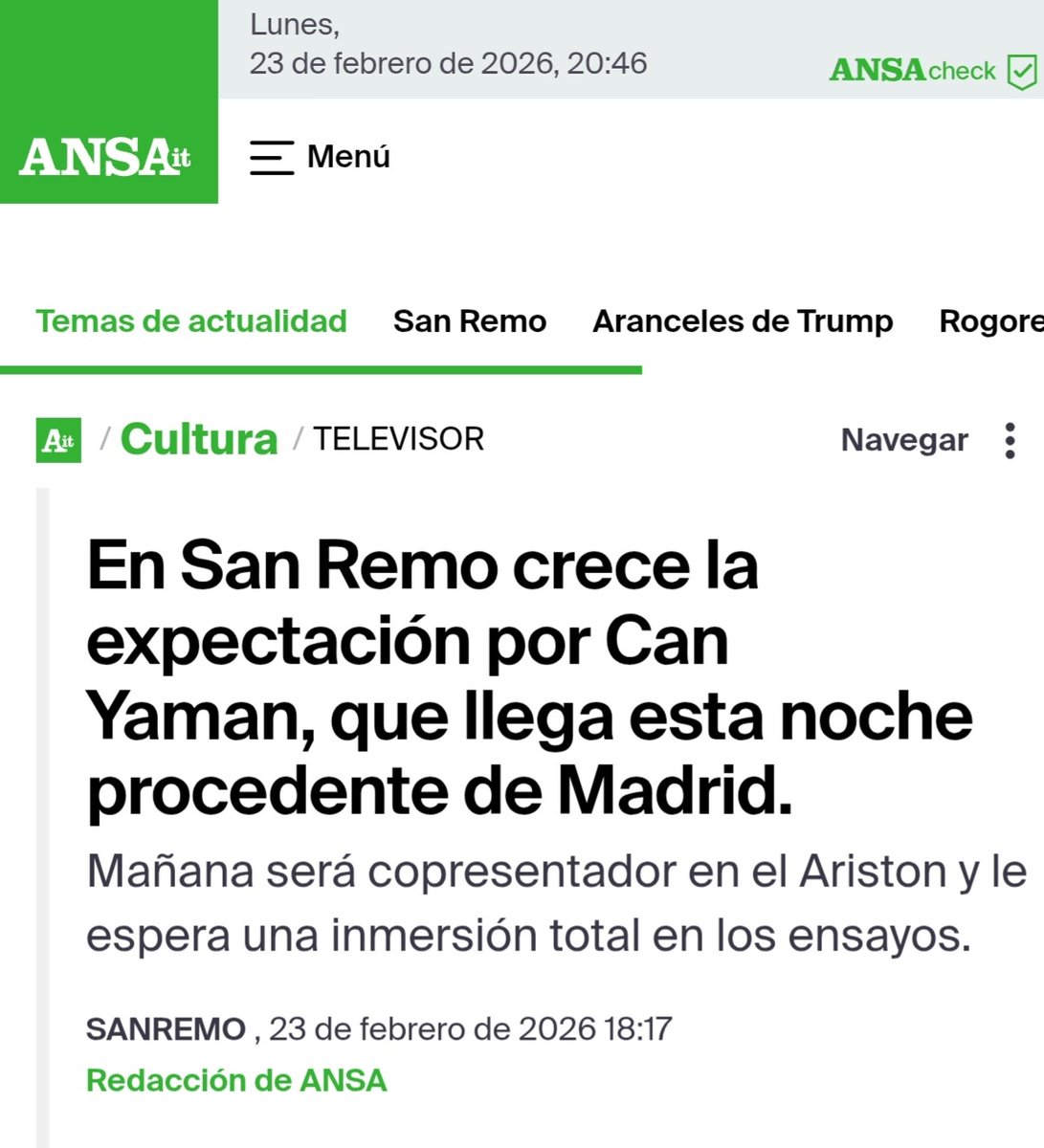 RESUMEN SEMANAL 
     DEL KRAL 👑

LUNES 
⭐️
Can llegó el lunes a San Remo a última hora desde Madrid pero ya estaba todo preparado para El 👑
(no hay imagen...pero da igual 😜)

# La Prensa Tan Ansiosa Como Nosotras 😁
# Avisaron De Un Hotel Secreto Pero Poco 😅
#CanYaman  ♾️