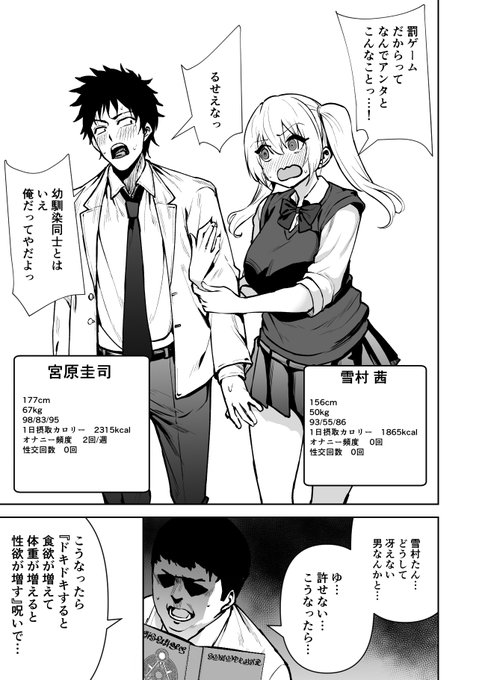 ドキドキしたら食欲が増え体重が増えたら性欲が増す呪い…おそろしい… 