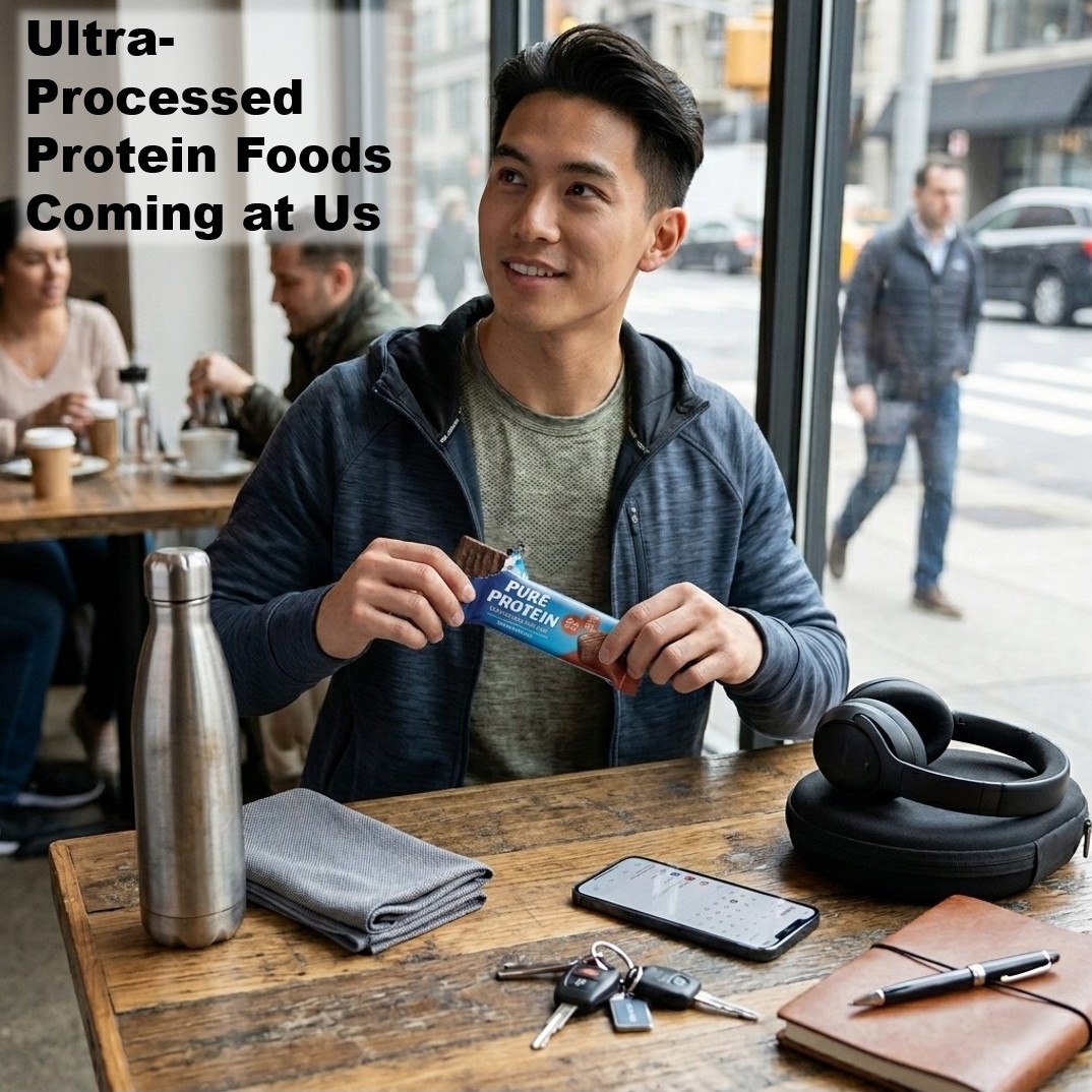 ConscienHealth's tweet image. What unintended consequences might be coming at us from the new, upside-down food pyramid that our quixotic health secretary is touring the country to promote? One ironic twist will almost surely be a proliferation of #UltraProcessed #protein foods.
conscienhealth.org/2026/03/01/ult…