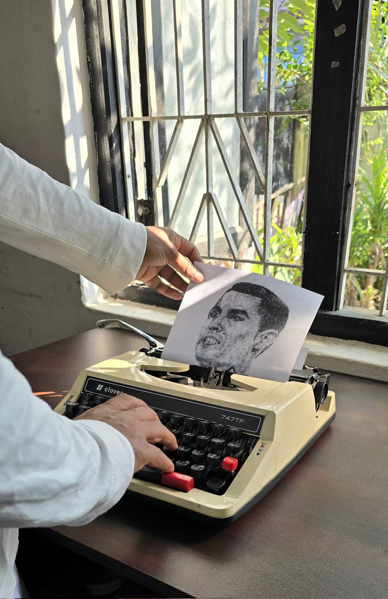 umar_artist33's tweet photo. "Thousands of keystrokes. One Legend. The art of discipline."

#cristianoronaldo  #CR7𓃵 #typewriterart  #asciiart  #ronaldoart  #GOAT 🐐 #siuu https://t.co/yDDYe8jgMf