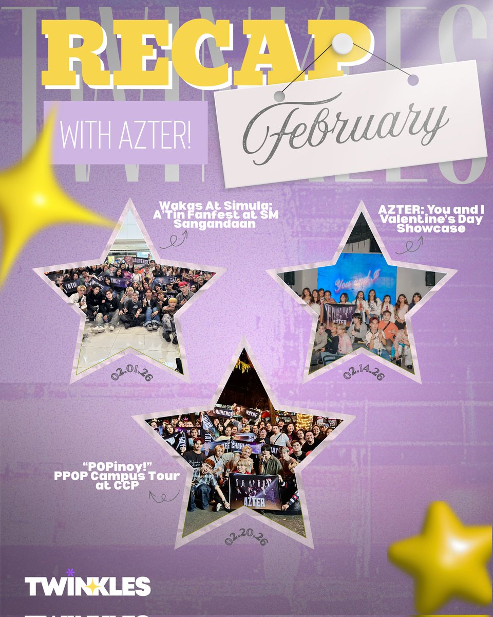 _twinklesofc's tweet image. [TWINKLES RECAP 💫]

Love is in the air as we wrap up February with AZTER and Twinkles! We appreciate your love and support for AZTER! 🌟 See you at March’s events? 💜✨

Share your February moments with us! 👀

#AZTER #WeBloomAndShine #AzterXTwinkles #FebruaryWithAZTER @azter_ph