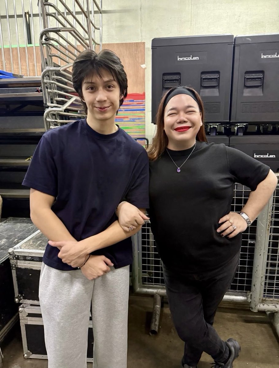 Iñigo w/ Ms <a href="/darlasauler/">Darla Sauler</a>! Thanks for having him on <a href="/ASAPOfficial/">ASAP</a>!

#IñigoJose | Iñigo Jose