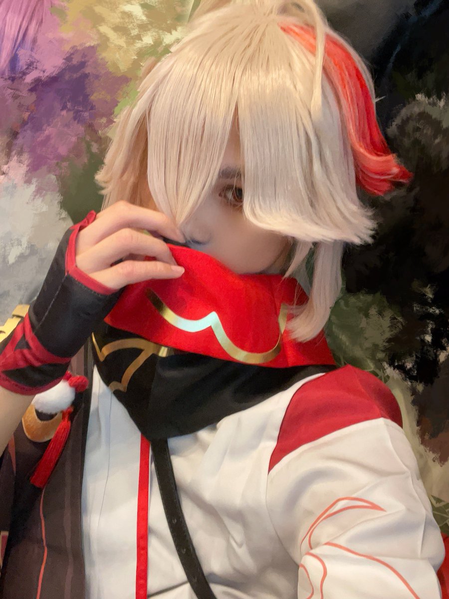 seru_dia's tweet photo. 前からの夢やったコスプレイヤーになれて泣ける😭
ウィッグ自作するのに10時間かかって心折れまくったけどやって良かった！
誘ってくれた友達と師匠ほんまに感謝や😭
また原神とかで合わせやってみたくなったし、外でも撮ってみたいし色々モチベえぐい！
 #原神
 #楓原万葉
 #コスプレ
 #原神コスプレ https://t.co/shtrsz8Yq0