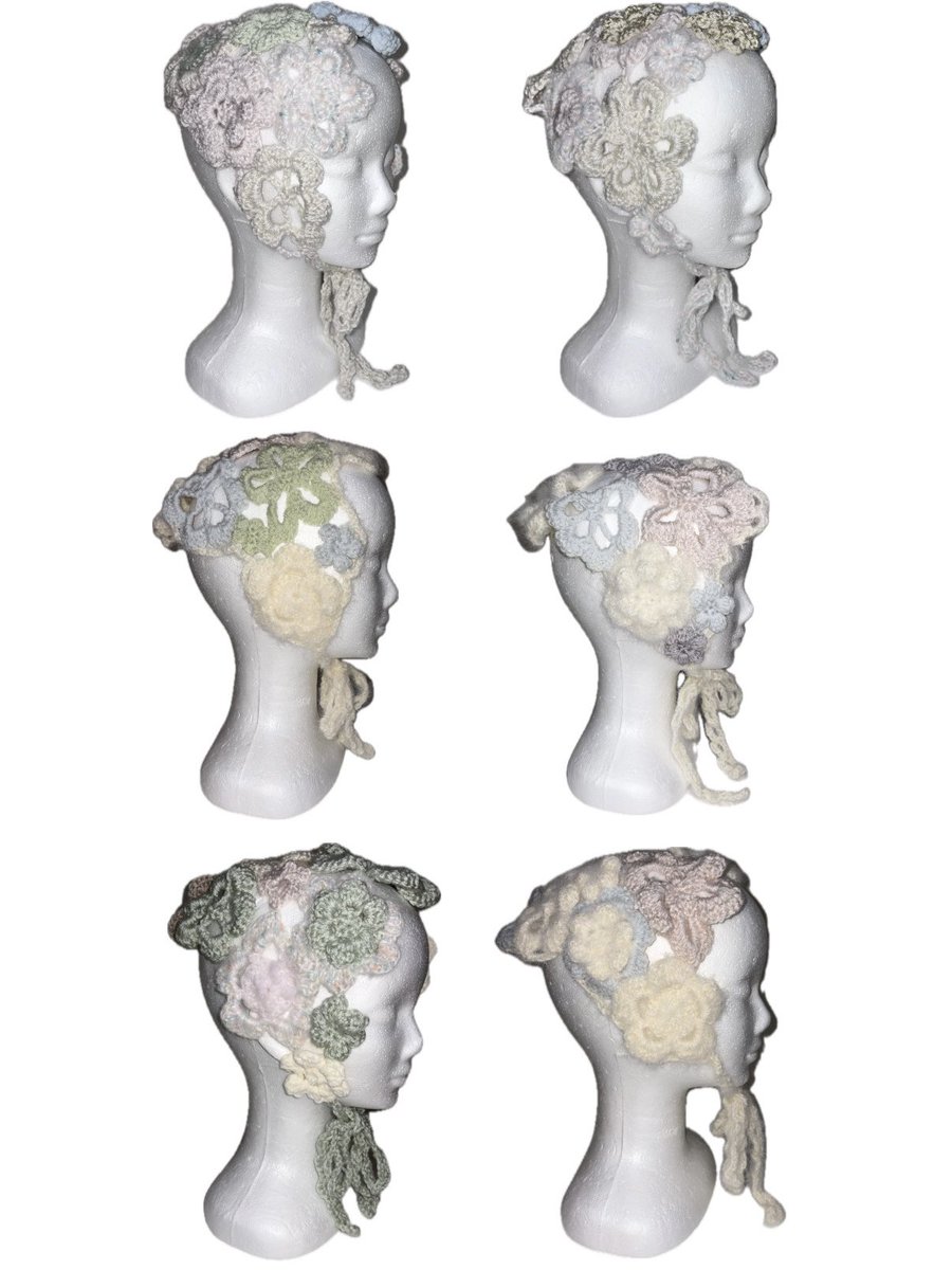 お花のバブーシュカまとめ🪷春たくさん編みたいഒ ˖ ｡*