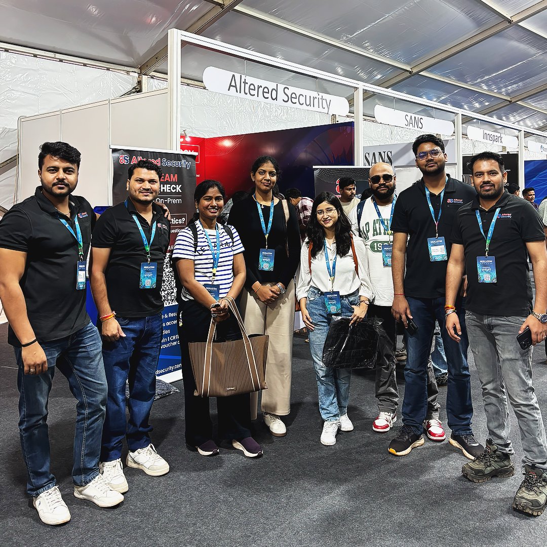 AlteredSecurity's tweet photo. Thatâs a wrap at @nullcon Goa 2026.
Two days of red team conversations and strong community engagement.
Thank you to everyone who connected with us.
#NullCon #CyberSecurity #RedTeam #AlteredSecurity https://t.co/UhtgouxEmf