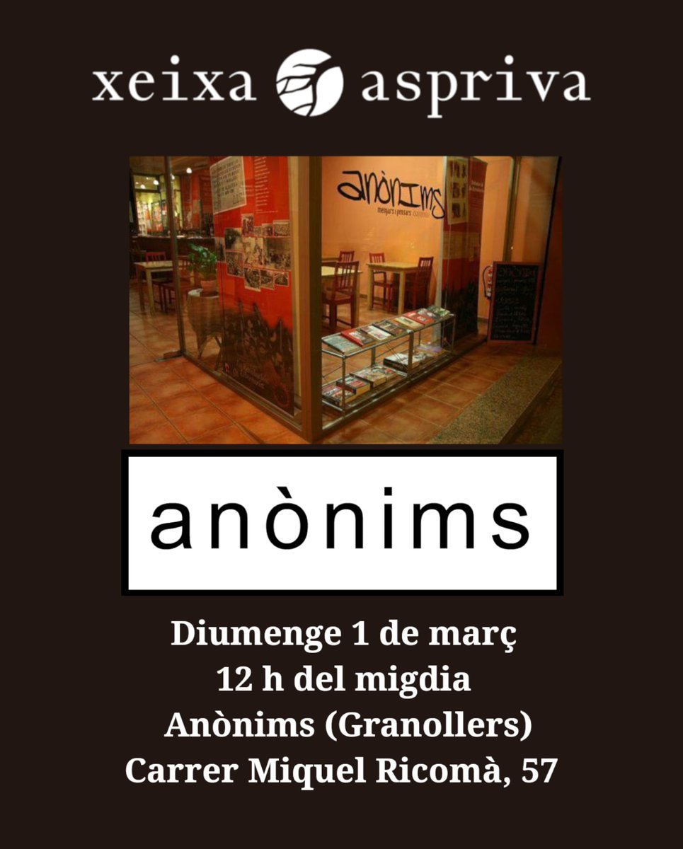 Restaurant Anònims tweet media