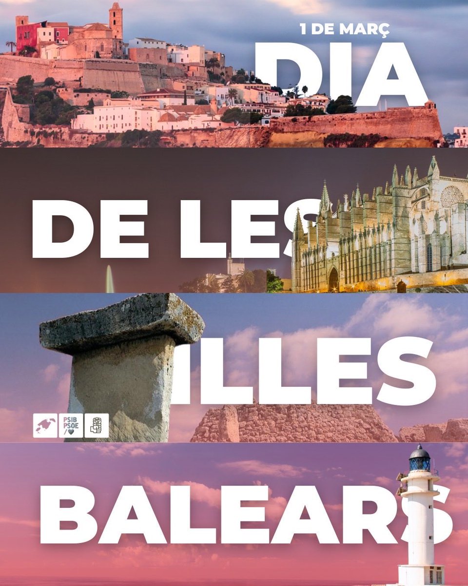 PSOE_Alcudia's tweet photo. ❤️💛💜Avui celebram el que som: terra, cultura, llengua i orgull de poble.

🫶🏻Feliç Dia de les Illes Balears https://t.co/ntCjjxUpay
